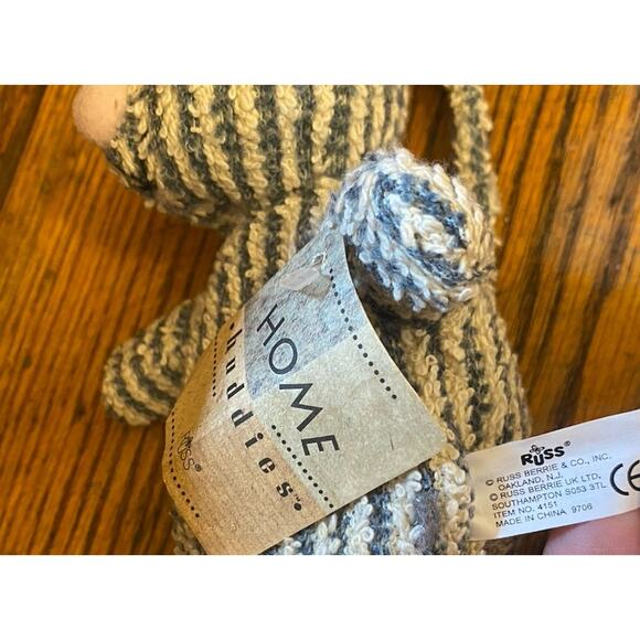 NOS New Russ Berrie Sniffy Mouse Stuffed Toy Home Buddies 1995 Terry Towel - Picture 3 of 5